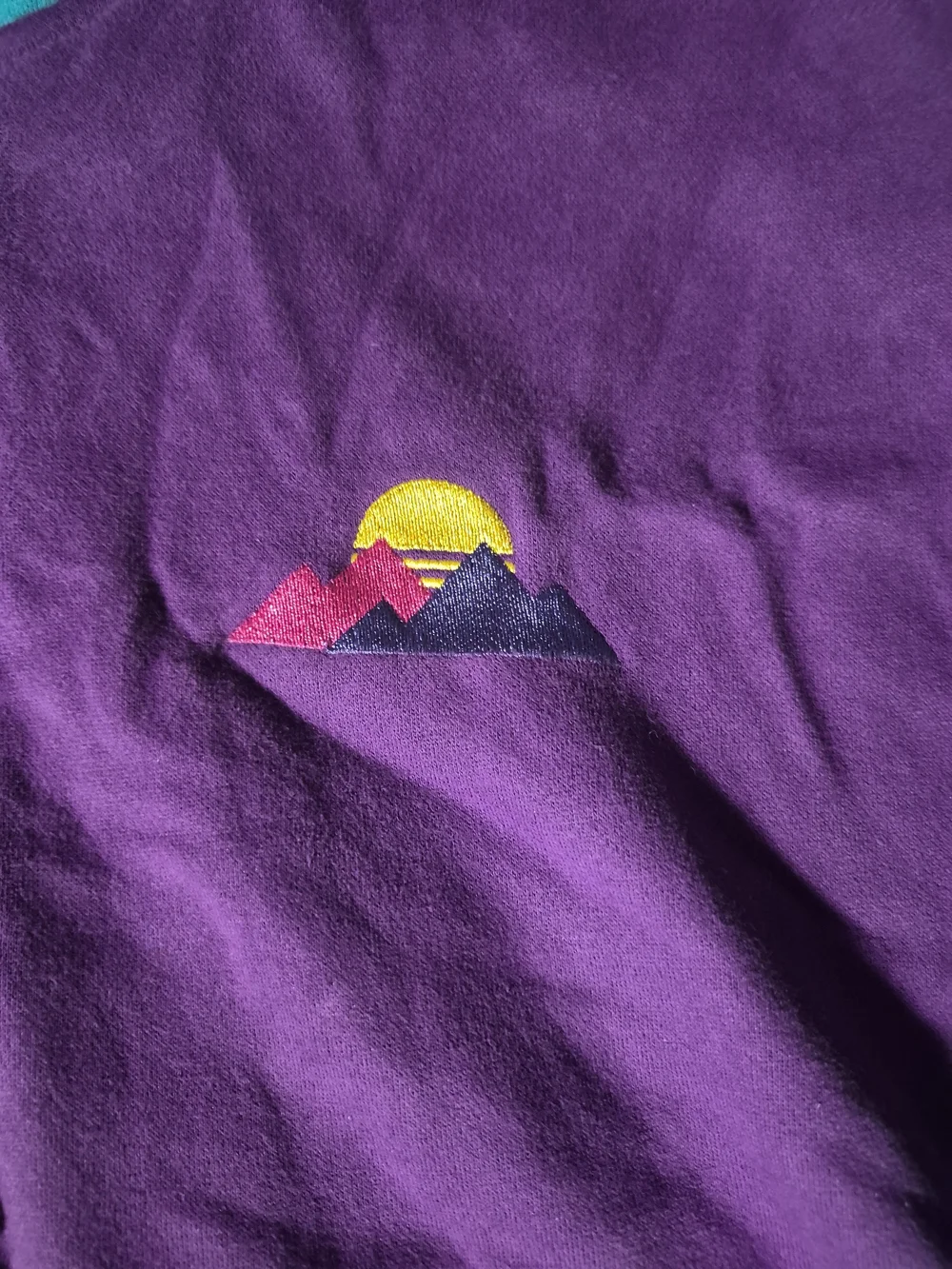 Purpled Pastel Mountain Colorblock Hoodie Size XXL